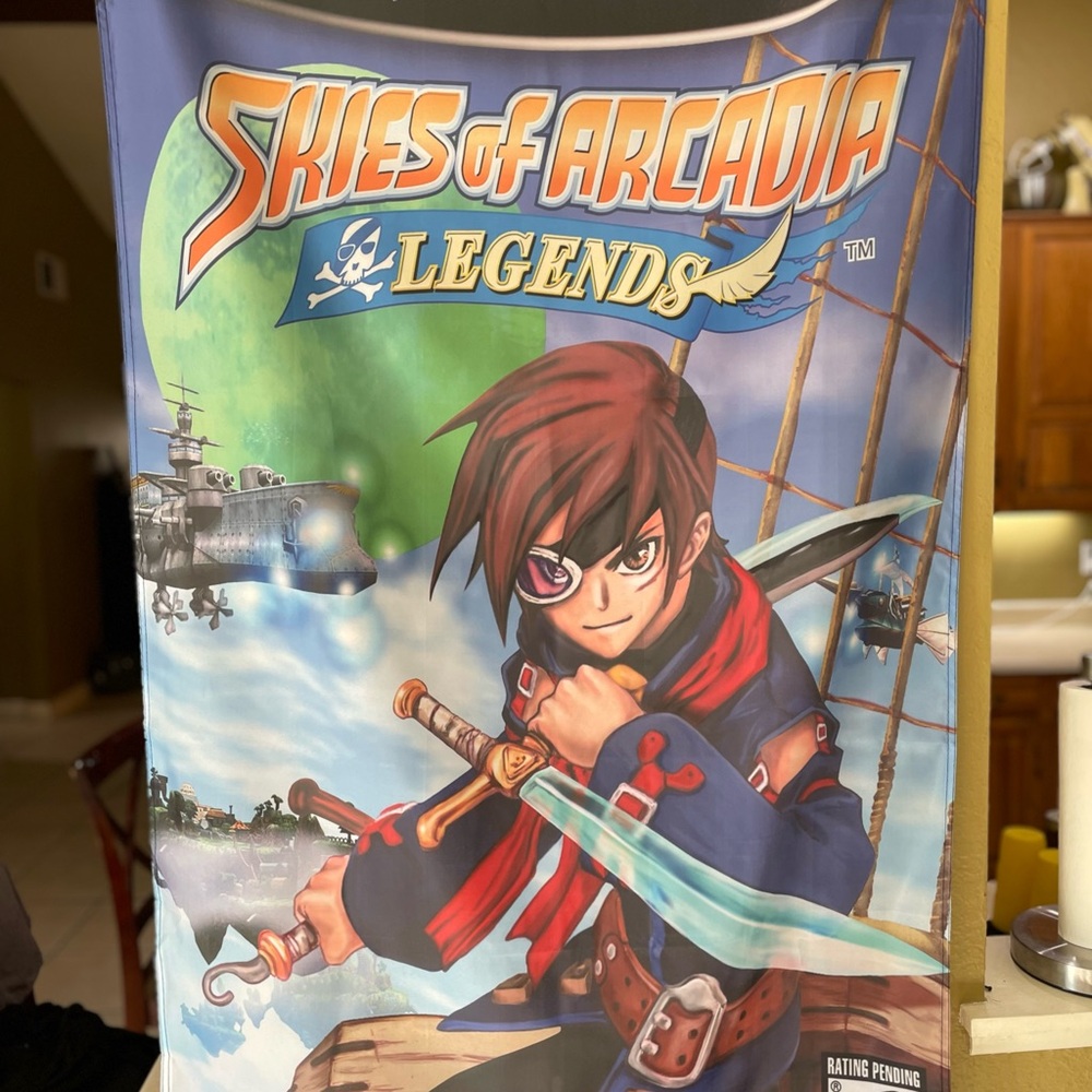 Skies of Arcadia Legends 5' Flag Nintendo GameCube 5' Poster Banner NGC RPG SEGA